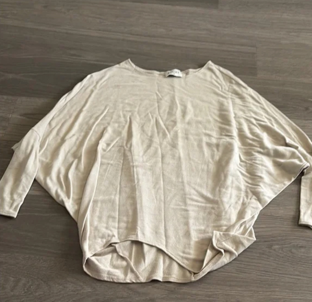 Story Shirt Womens S Cream Relaxed Tunic